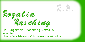 rozalia masching business card