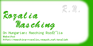 rozalia masching business card